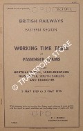 Working Time Table of Passenger Trains - Section L - Northallerton, Middlesbrough, Newcastle, South Shields and branches, 5 May 1969 to 3 May 1970 by British Railways Eastern Region